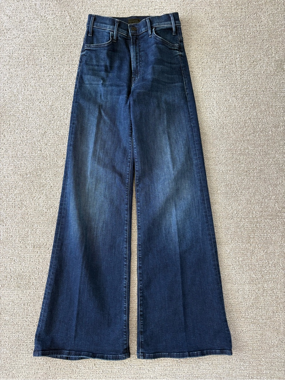 MOTHER Wide-Leg Jeans in Dark Indigo